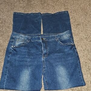 Classic Blue Denim Jeans 2 XLarge Cute Buttons On Legs